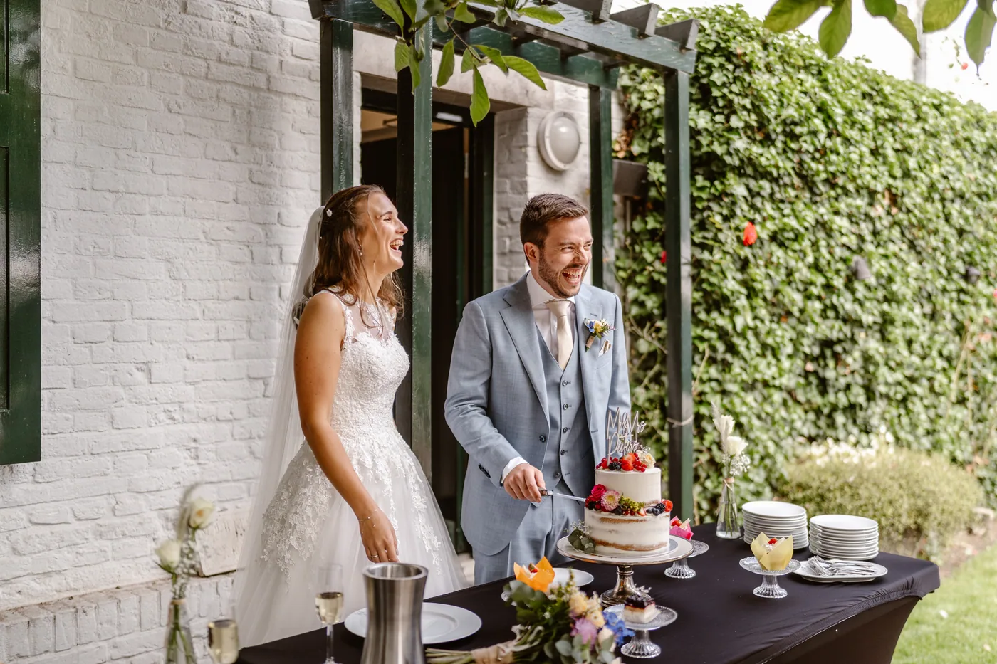 Demi & Maurice, bruiloft bij Kasteel Groot Buggenum, Grathem, foto 57