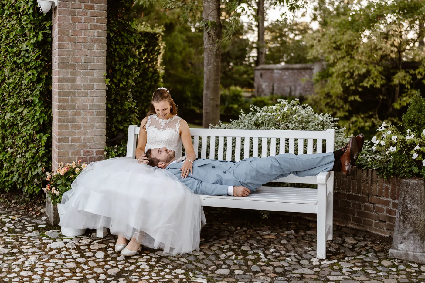 Demi & Maurice, bruiloft bij Kasteel Groot Buggenum, Grathem, foto 76