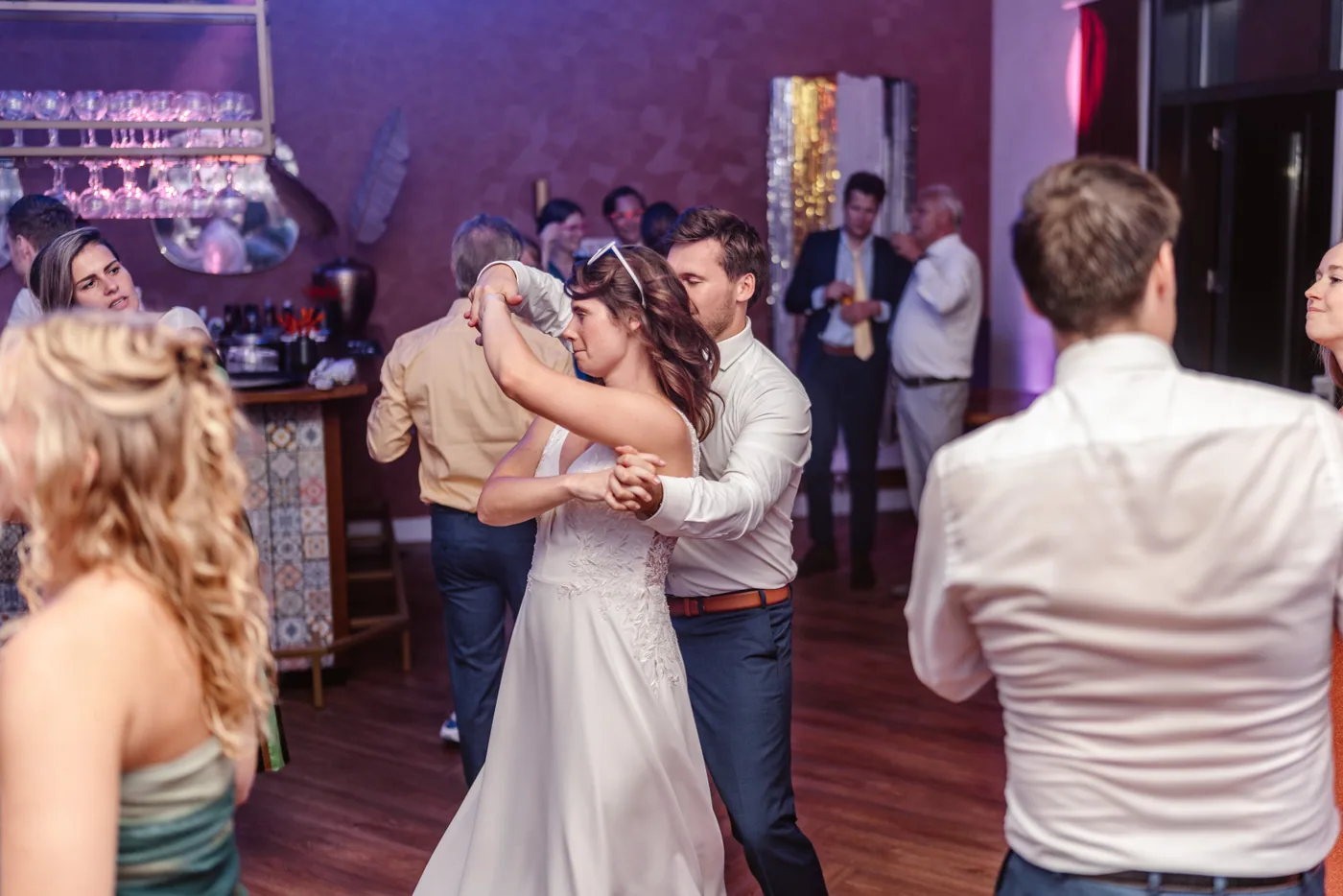 Lotte & Nick, bruiloft bij Restaurant ’t Misverstant, Vught, foto 94